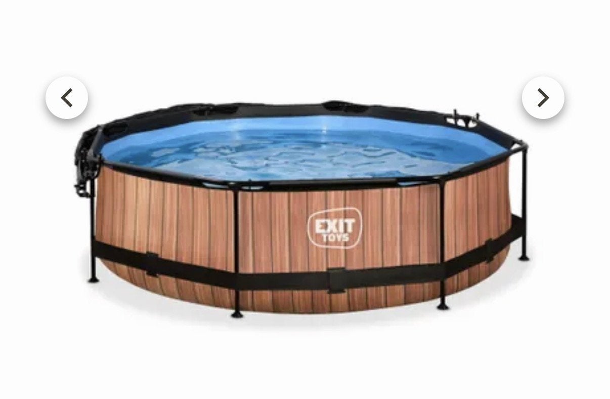 Piscine à bois de sortie 300 x 76 avec pompe de filtration, Jardin & Terrasse, Piscines, Neuf, 200 à 400 cm, 300 cm ou plus, Rond