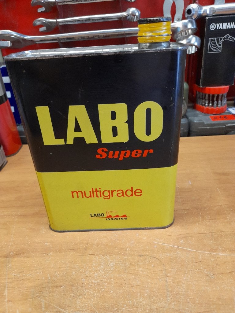 ancien bidon huile vide labo super multigrade, Envoi, Utilisé, Autres types