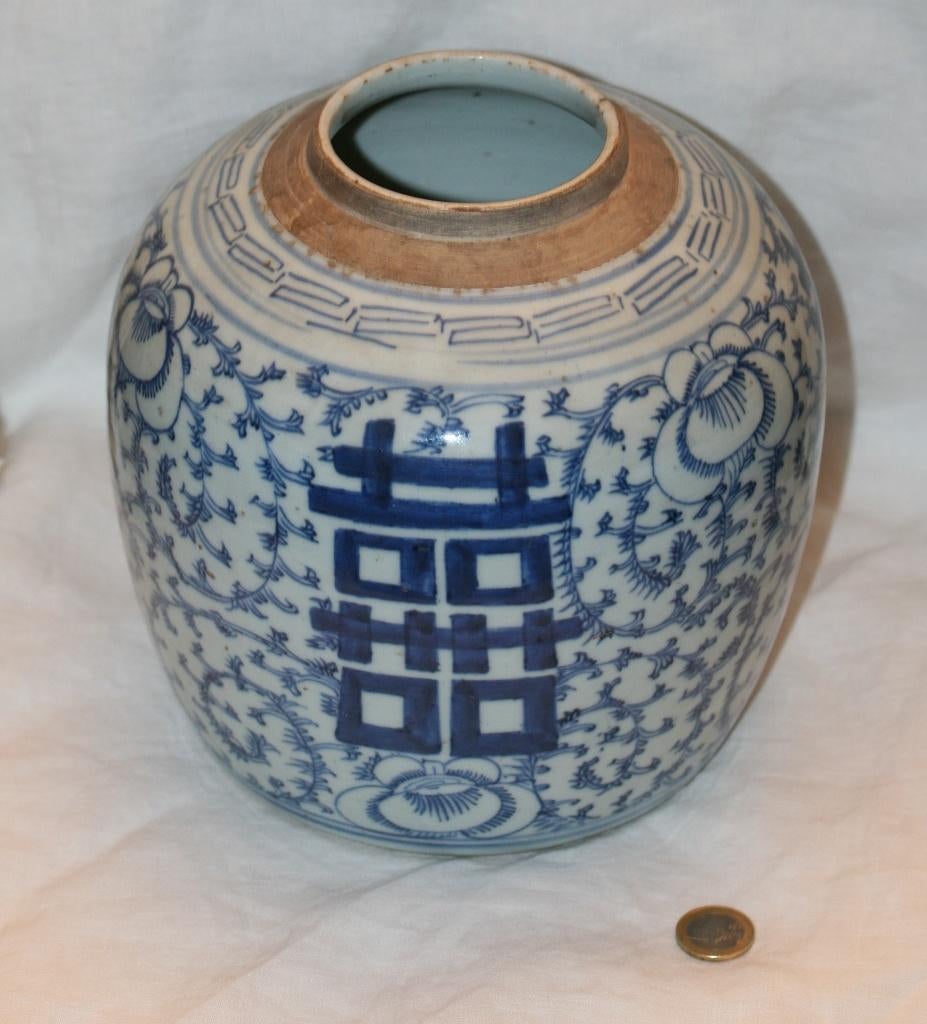 Gemberpot porselein Antiek - China, Antiek en Kunst, Antiek | Porselein, Ophalen of Verzenden