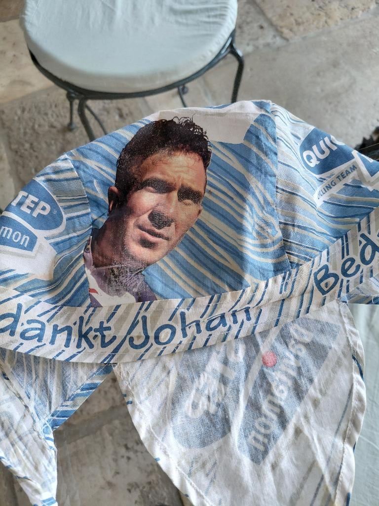 Bandana vintage Johan Museeuw, Verzamelen, Ophalen, Zo goed als nieuw, Pet, Hoed of Sjaal