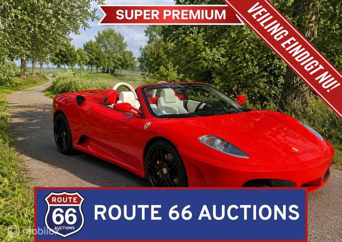 Ferrari F430 Spider F1 | 2006 | Route 66 Auctions, Auto's, Ferrari, Gebruikt, Zwart, Bedrijf, Handgeschakeld