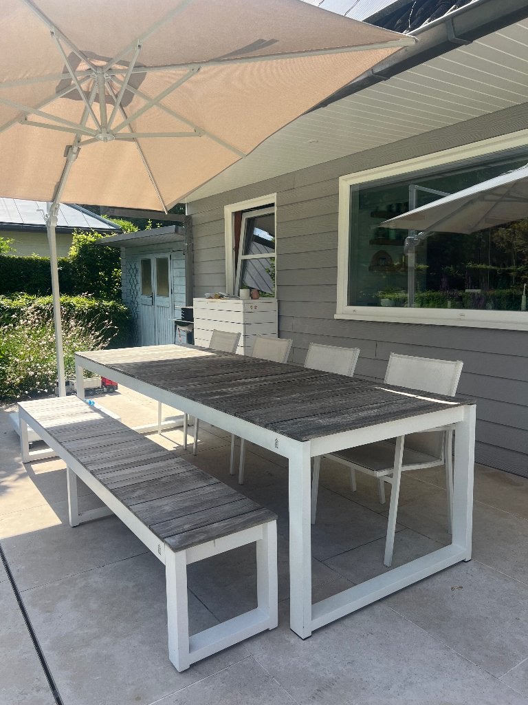 Tuinset met bank en stoelen, Ophalen, Meer dan 8 zitplaatsen, Aluminium, Zo goed als nieuw