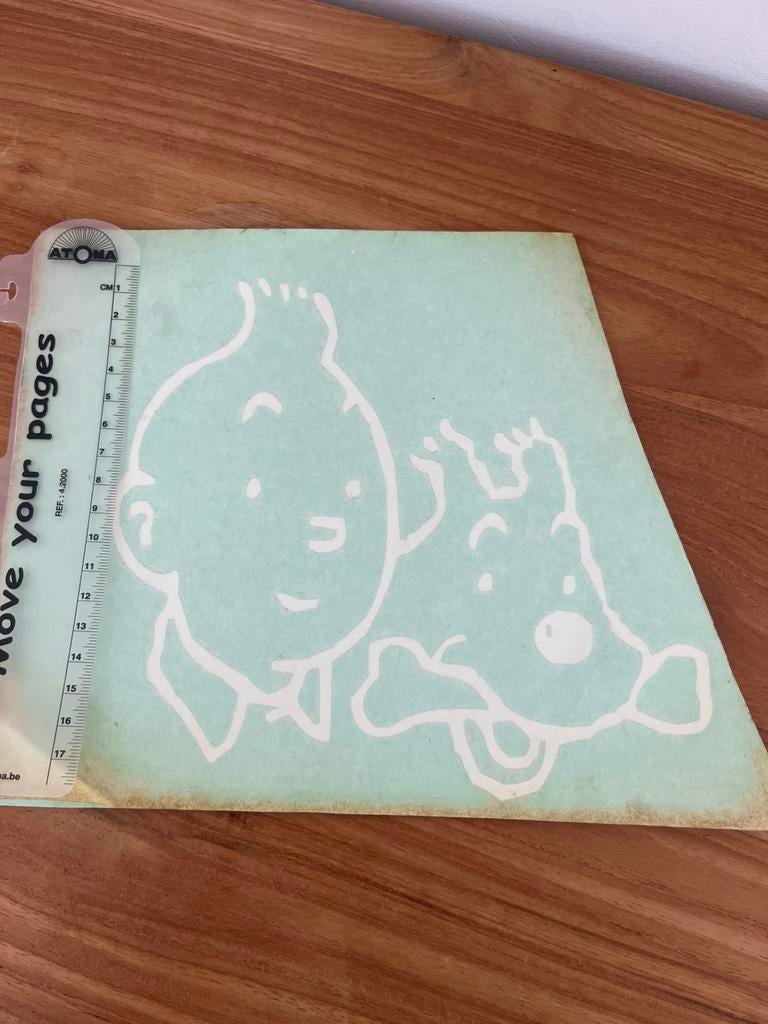 Vintage sticker van Kuifje TINTIN, Verzamelen, Ophalen of Verzenden