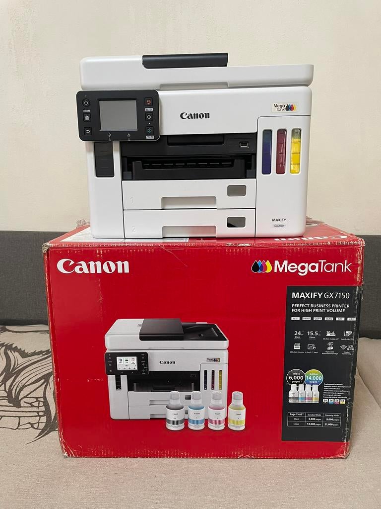Canon Maxify GX7050 MegaTank Printer, Informatique & Logiciels, Imprimantes, Comme neuf, All-in-one, Imprimante à jet d'encre