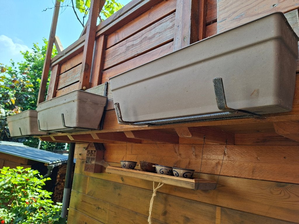 3 bac à fleurs avec support mesures des bacs 57x18 haut 18cm, Jardin & Terrasse, Bacs à fleurs & Jardinières, Moins de 30 cm, Enlèvement