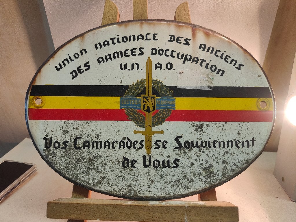 plaque union nationale des anciens des armées d occupation, Collections, Enlèvement ou Envoi