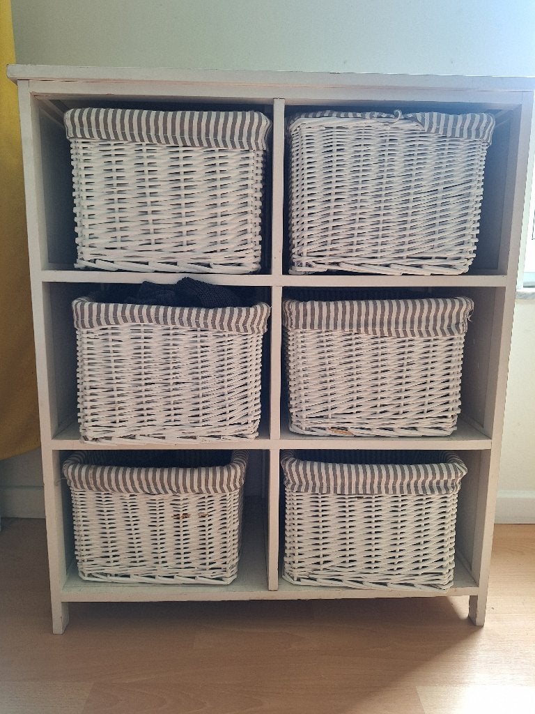 Meuble de rangement en bois blanc, Maison & Meubles, Enlèvement, Utilisé