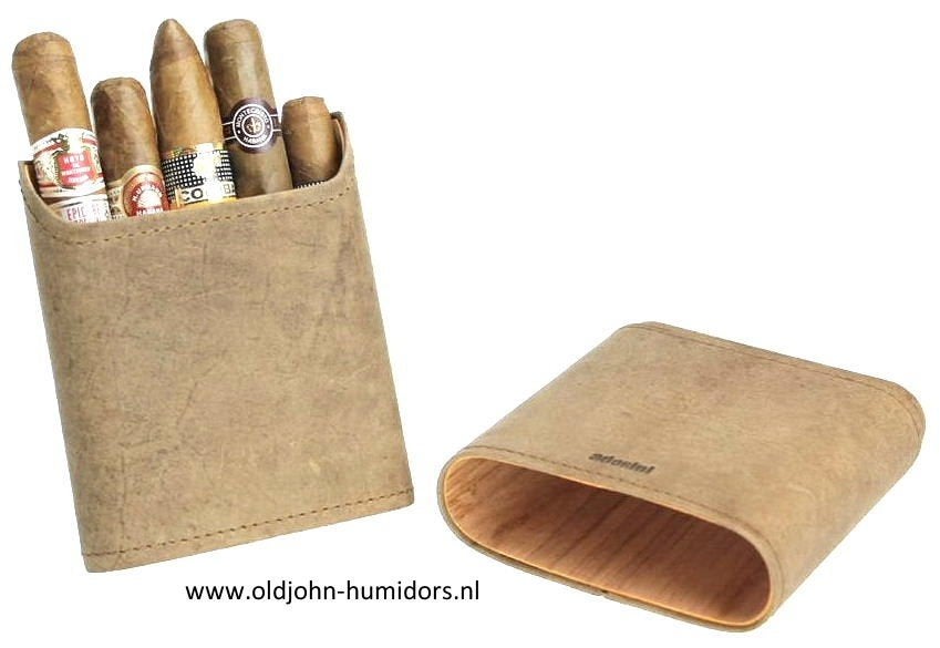 SIGARENKOKER ADORINI   ECHT SUEDE  3-5 SIGAREN sigaar sk05, Verzamelen, Ophalen of Verzenden, Nieuw, Tabaksdoos of Verpakking