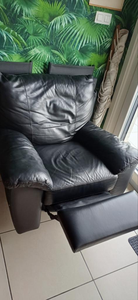 Lederen relaxzetel, Huis en Inrichting, Fauteuils, Ophalen