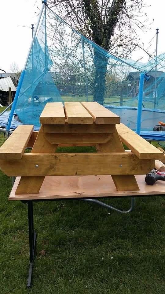 Table pique nique, Neuf, Enlèvement, Rectangulaire, Bois