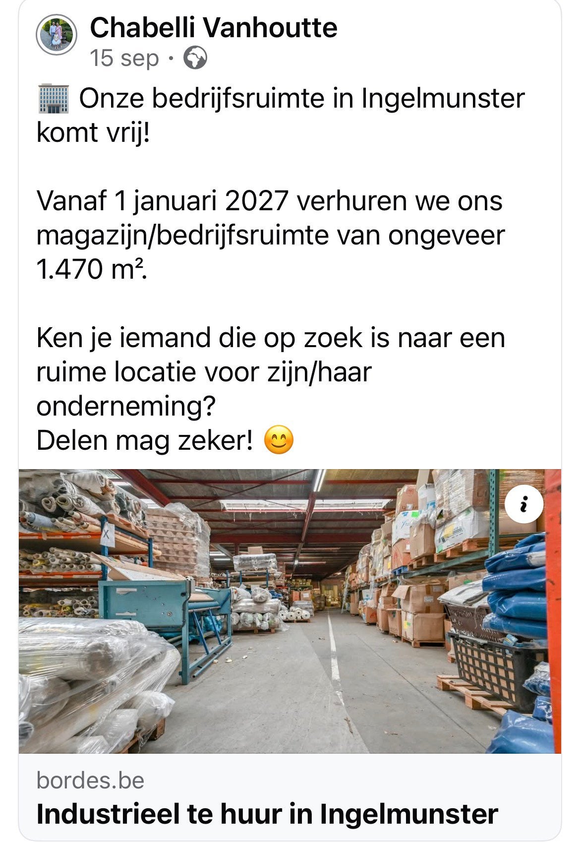 1470m2 bedrijfsruimte te huur Ingelmunster, Immo