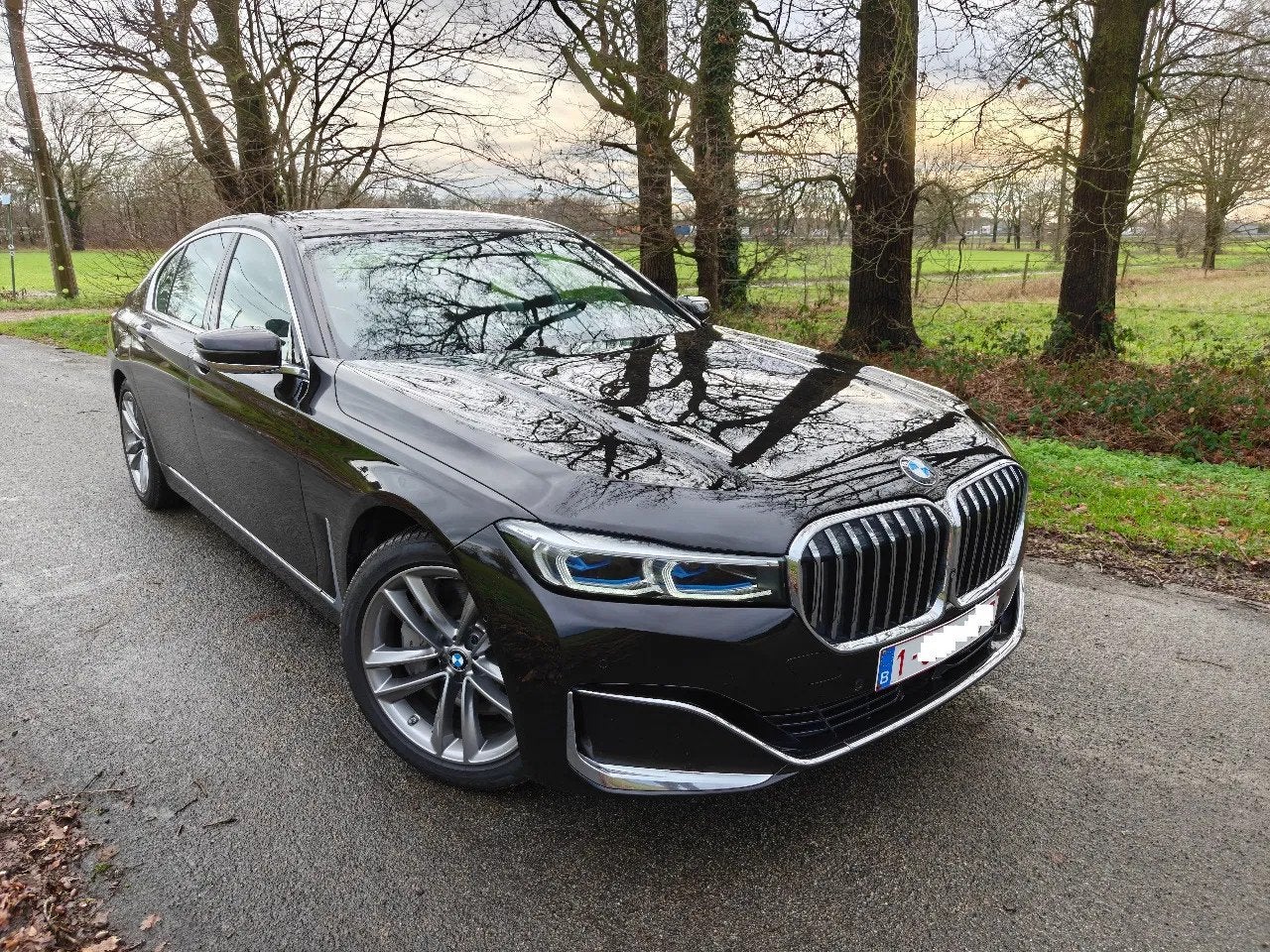 BMW 7 Serie 745e PHEV (bj 2019, automaat), Auto's, Automaat, Gebruikt, Euro 6, Bruin