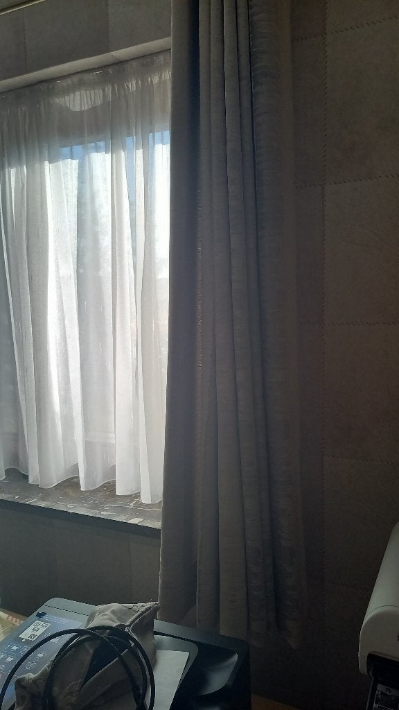 Tentures, Maison & Meubles, Ameublement | Rideaux & Stores à lamelles, Comme neuf, Beige, Crème, Raccourcissable, Avec anneaux