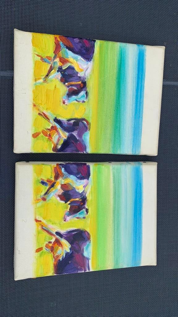 Deux tableaux peintures, Antiquités & Art, Envoi