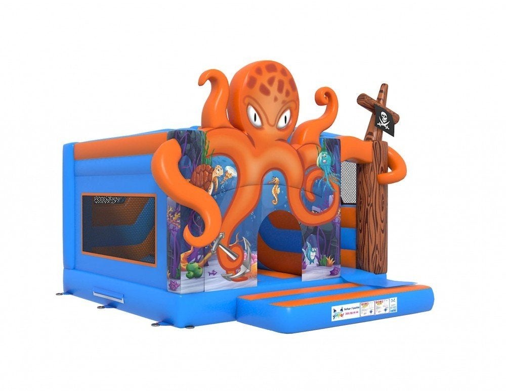 springkasteel octopus, Ophalen