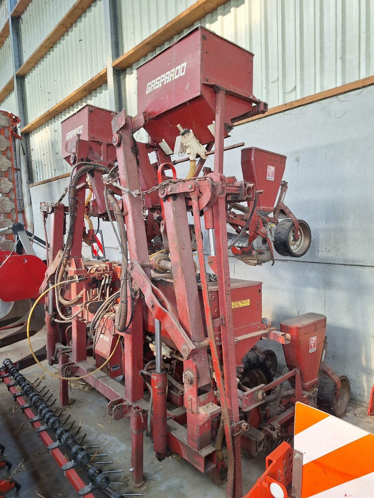 maïs zaai machine gaspardo, Ophalen