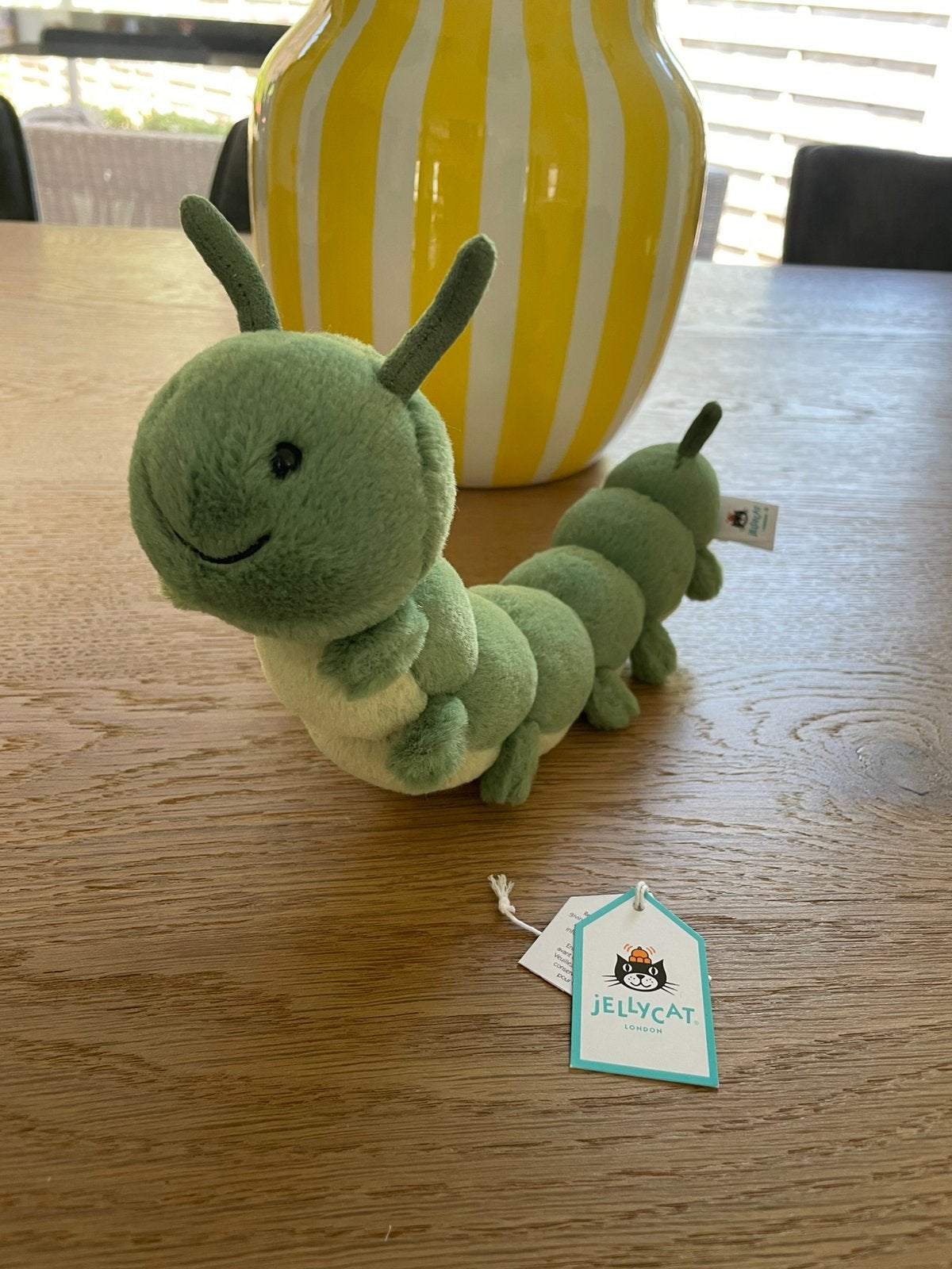 Original Jellycat Amuseables Carys Caterpillar, Kinderen en Baby's, Speelgoed | Knuffels en Pluche, Ophalen of Verzenden, Zo goed als nieuw
