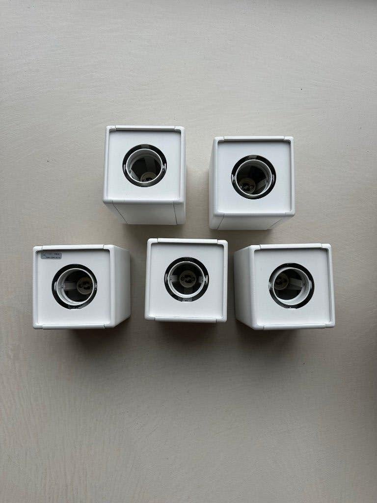 Modular opbouwspot wit 5 spots, Ophalen of Verzenden, Zo goed als nieuw, Led, Plafondspot of Wandspot