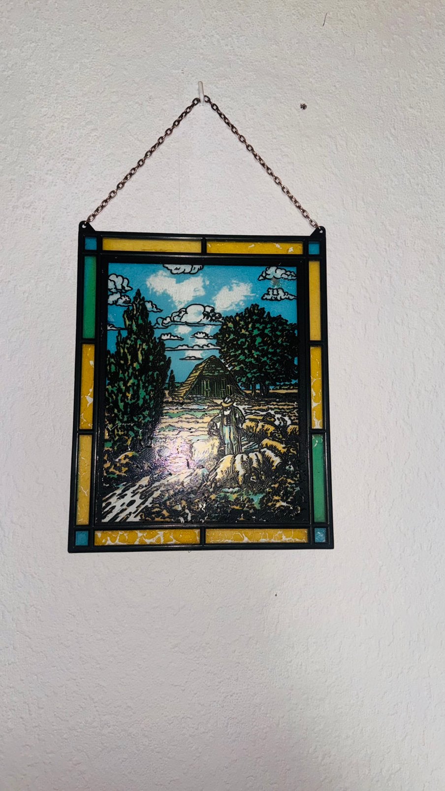 Glas in lood paneel, Antiek en Kunst, Ophalen