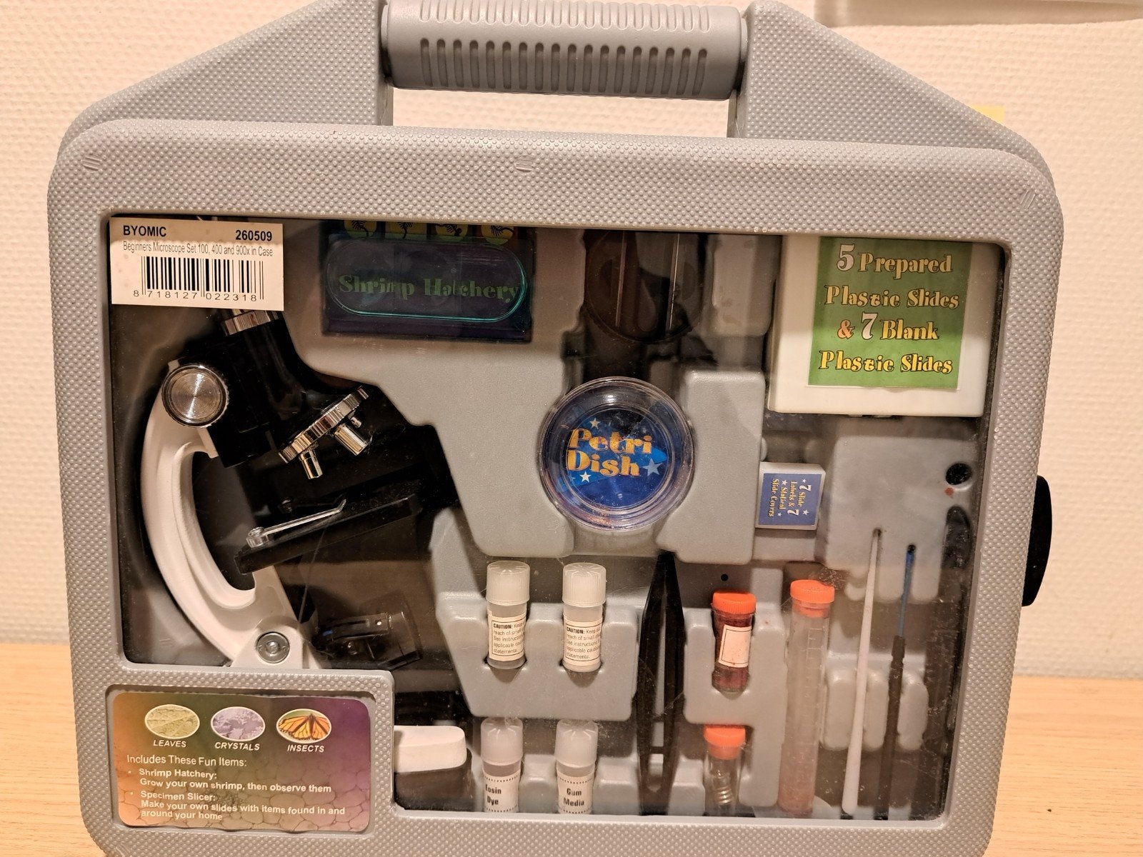 Microscoop set, Ophalen