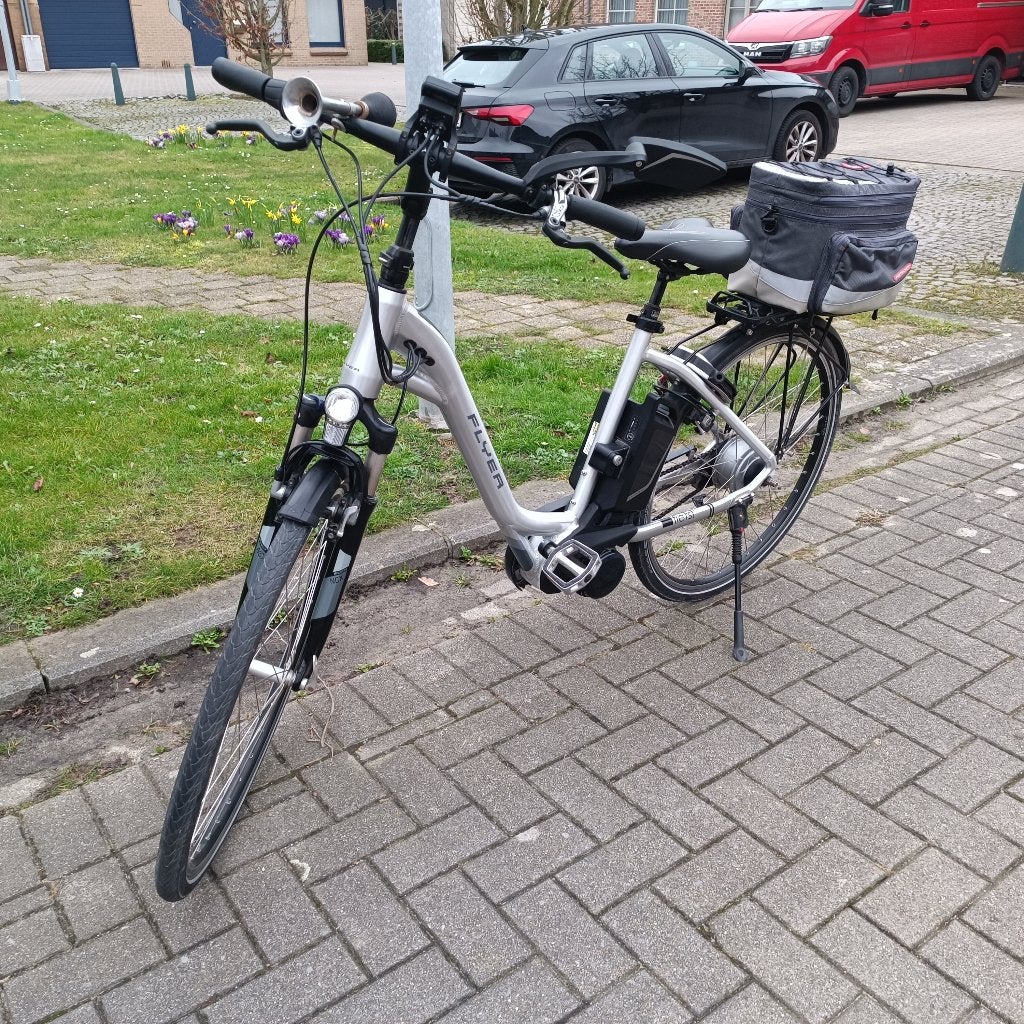 flyer elektrise fiets met automatise versnellingen, Zo goed als nieuw, 47 tot 51 cm, 50 km per accu of meer, Ophalen