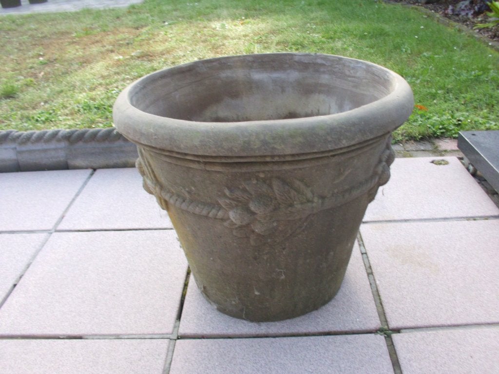 Bloempotten, Tuin en Terras, Steen, Gebruikt, 40 cm of meer, Rond