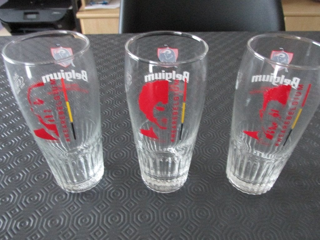 Verres JUPILER FIFA WORLD CUP 2018 (3 verres), Collections, Enlèvement, Comme neuf, Verre ou Verres, Jupiler