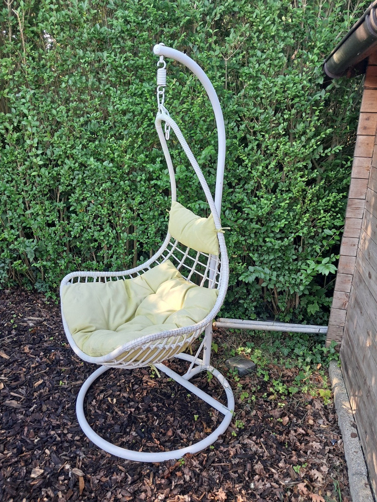 Hangstoel met kussens, Ophalen, Gebruikt, Metaal
