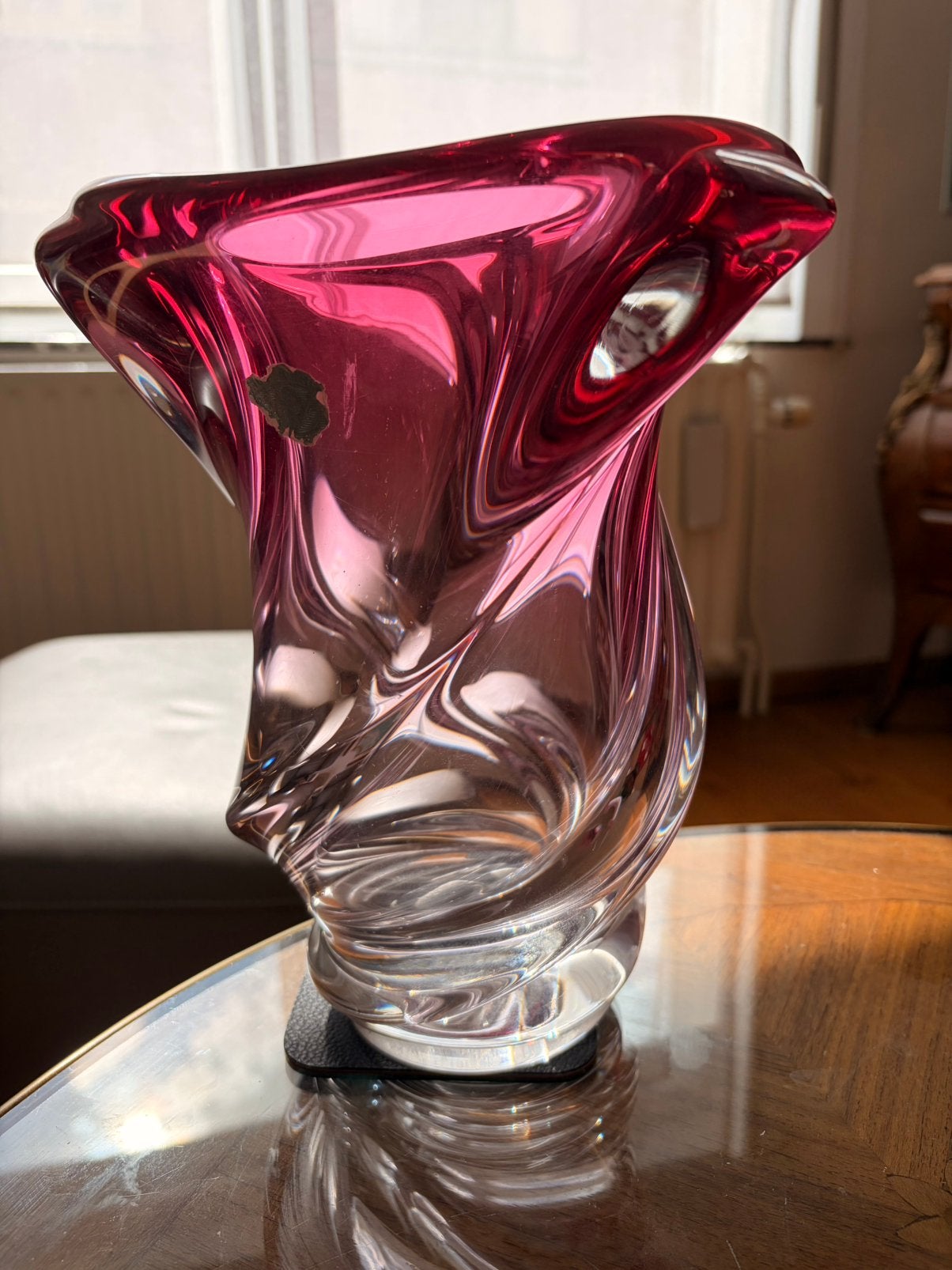 Vase Val Sain Lambert (25cm), Antiquités & Art, Enlèvement