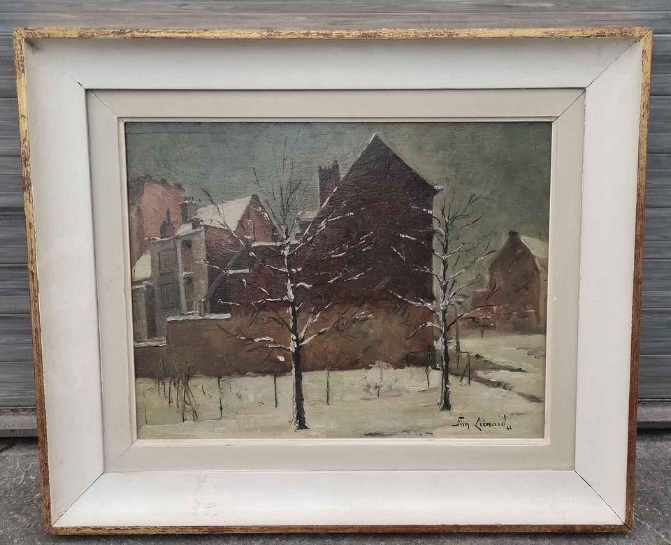 huile sur panneau signe simone lienard, Antiquités & Art, Enlèvement ou Envoi