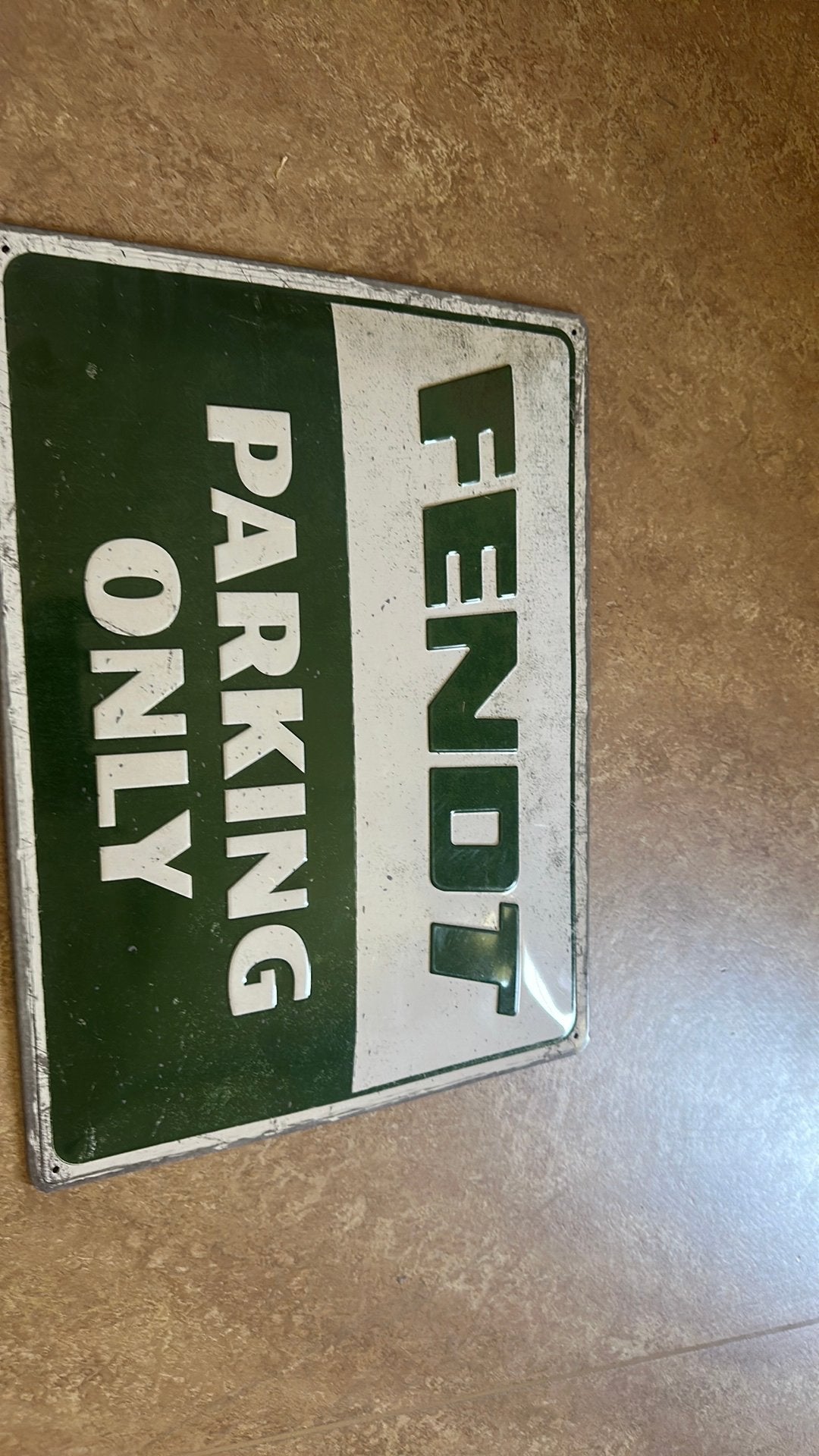 Metalen fendt bord, Ophalen of Verzenden, Zo goed als nieuw