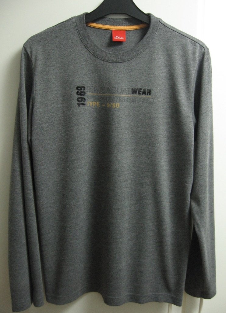 Lichtgrijze T-shirt met lange mouwen van s.Oliver, M, Vêtements | Hommes, T-shirts, Comme neuf, Envoi