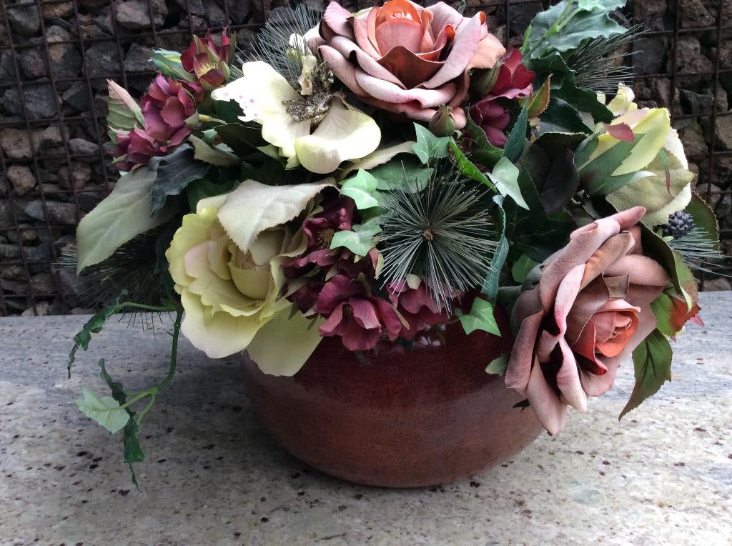 VAAS MET KUNSTBLOEMEN, Ophalen, Gebruikt, Bloemstuk