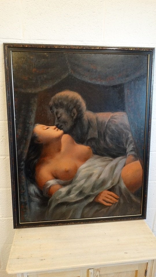 Lode Sebregts 1906-2002 " le Revenant de Baudelaire", Ophalen, Olieverf, Portret of Personen
