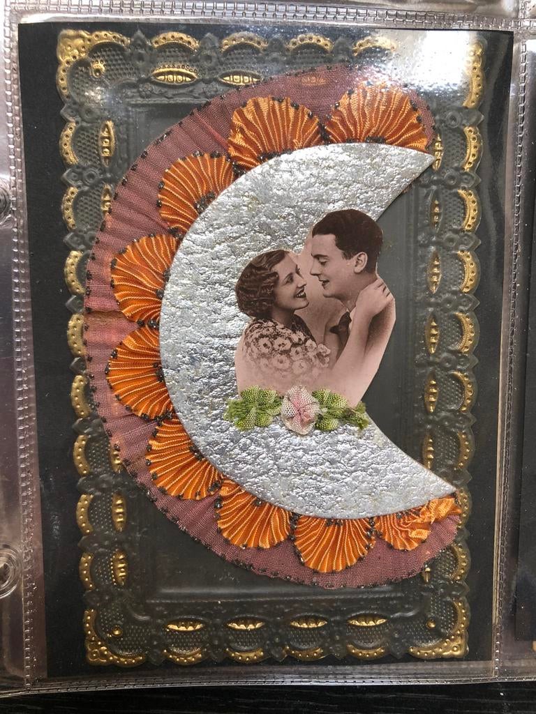 Verzameling vintage postkaarten in map, Antiek en Kunst, Kunst | Niet-Westerse kunst, Ophalen of Verzenden