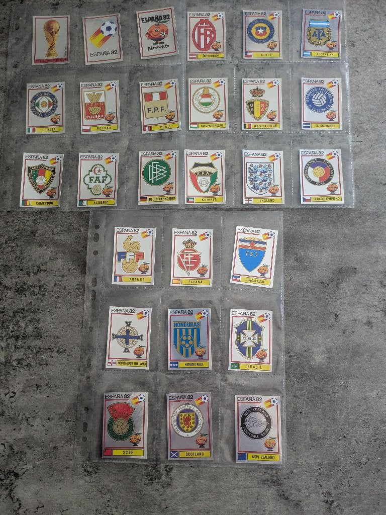 Autocollants de football PANINI WORLD CUP ESPANA 82 1982 27X, Envoi, Comme neuf