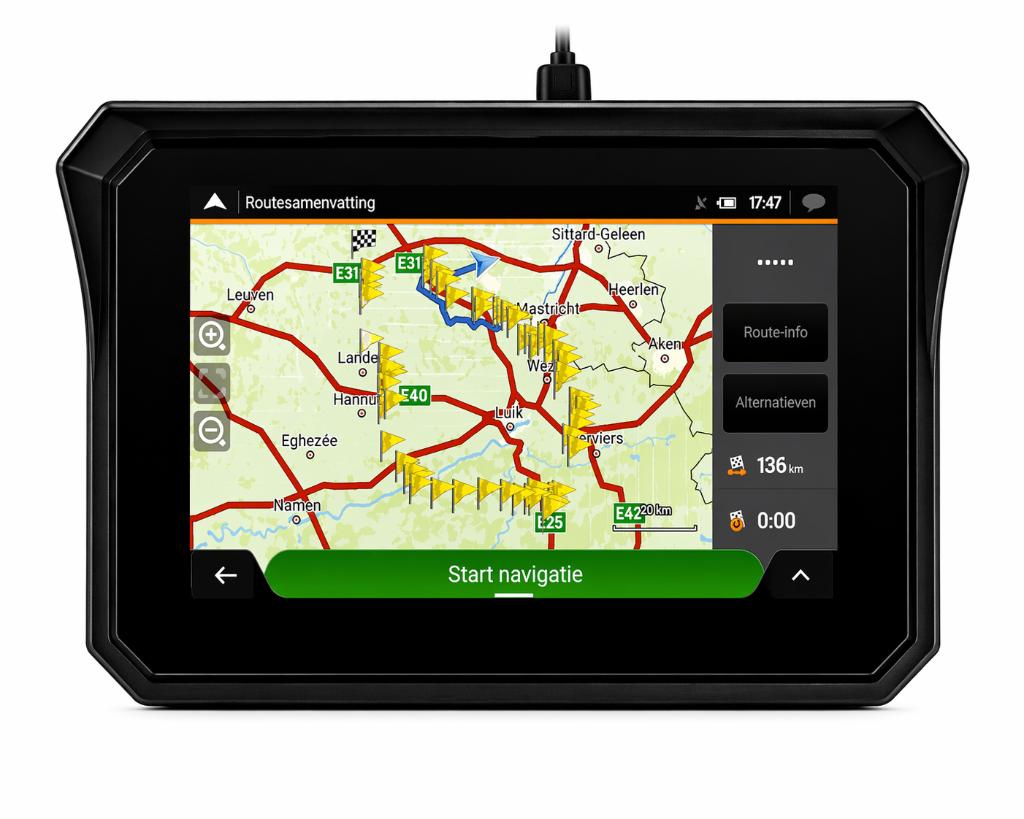 5" inch Waterdicht Motor GPS Navigatie Android Auto-Carplay, Motoren, Info@drktech.be, Oosterwennel 35 Genk, Nieuw, Ophalen of Verzenden