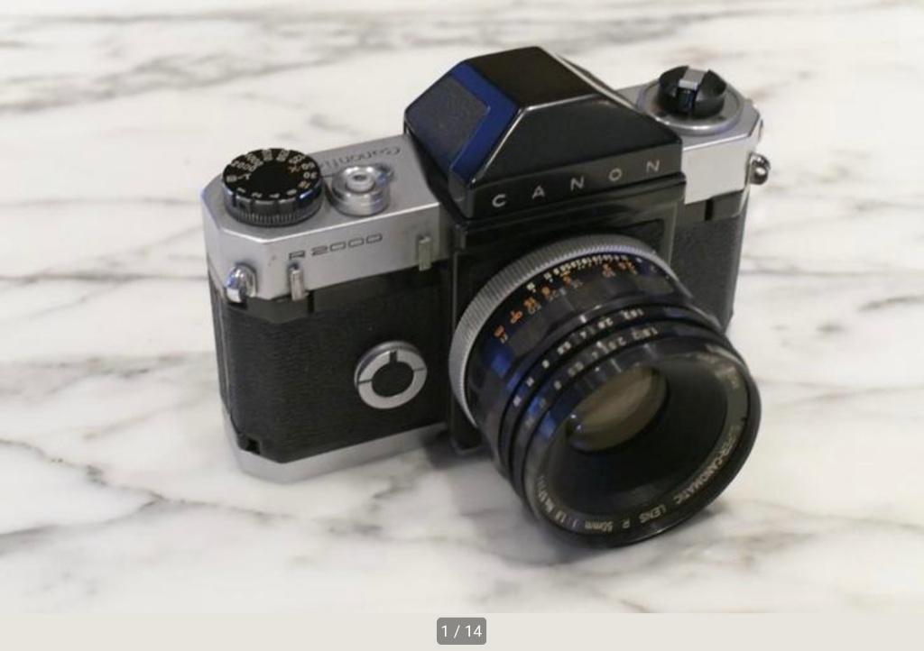 Canonflex R2000 avec 50 mm/1,8 R et 100 mm/3,5 R, Enlèvement ou Envoi, 1960 à 1980, Appareils photo