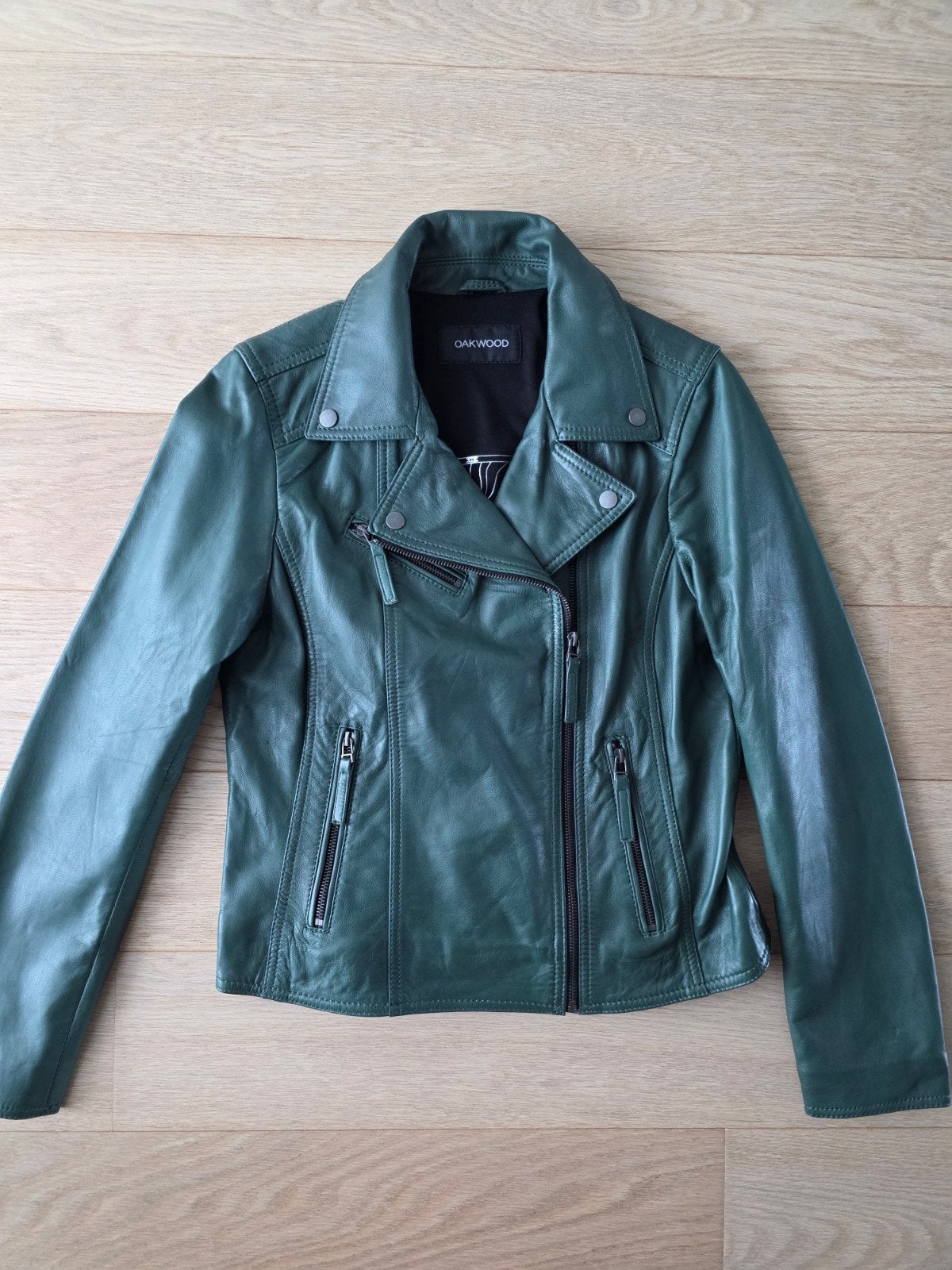 Oakwood leder jasje groen, Vêtements | Femmes, Vert, Oakwood, Manteau, Envoi