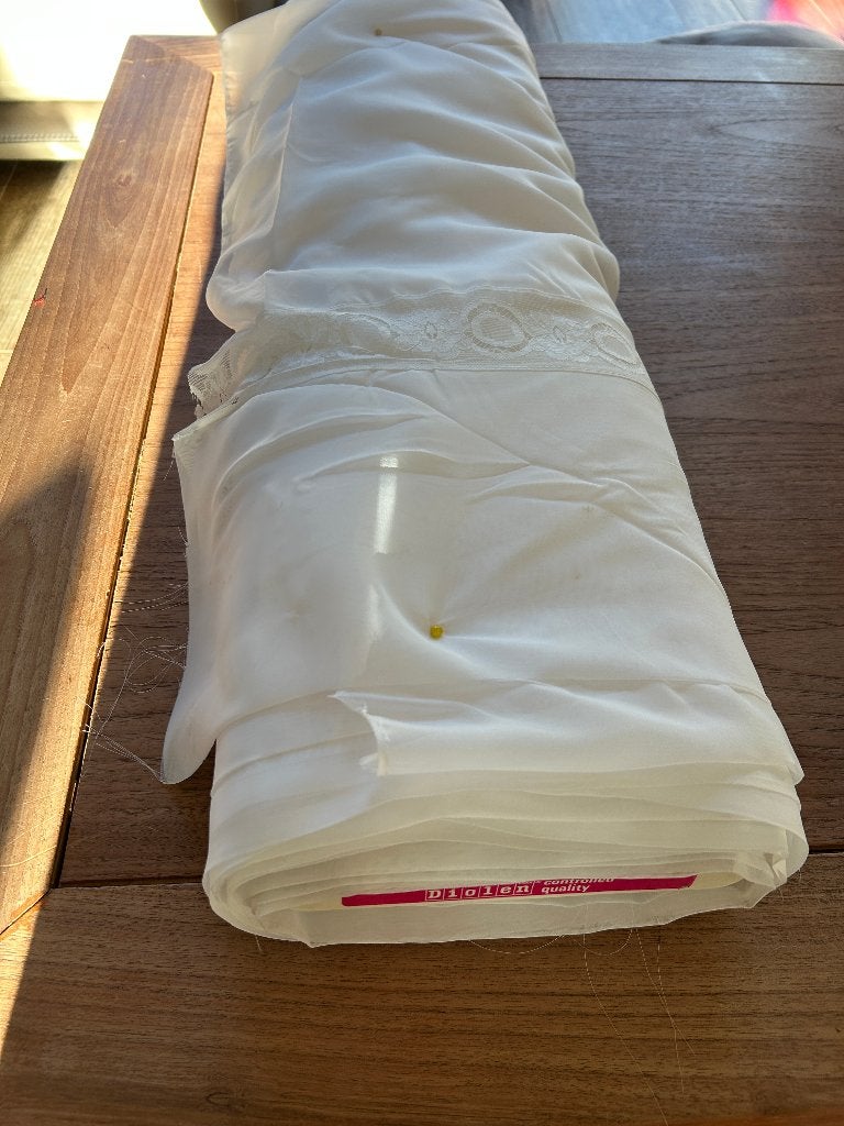 rol 32 meter wit glasgordijn NIEUW, Huis en Inrichting, Stoffering | Gordijnen en Lamellen, Ophalen, Vitrage, Overige merken, Wit