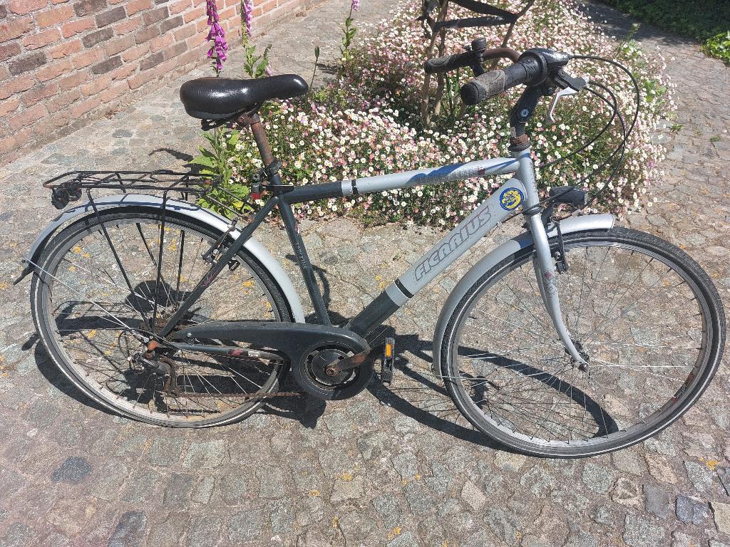 Herenfiets, Fietsen en Brommers, Gebruikt, Velgrem, Versnellingen, 61 tot 65 cm