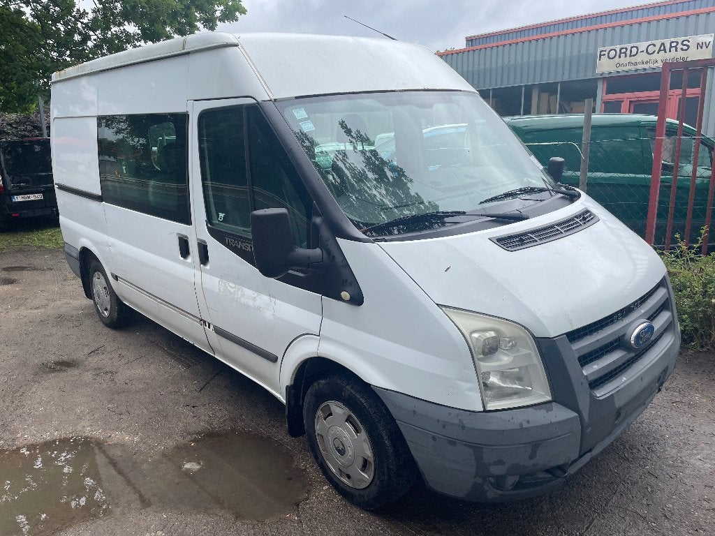 Ford Transit 2.2 Dubbel cabine 2009, Auto's, Voorwielaandrijving, Wit, Leder, Bedrijf