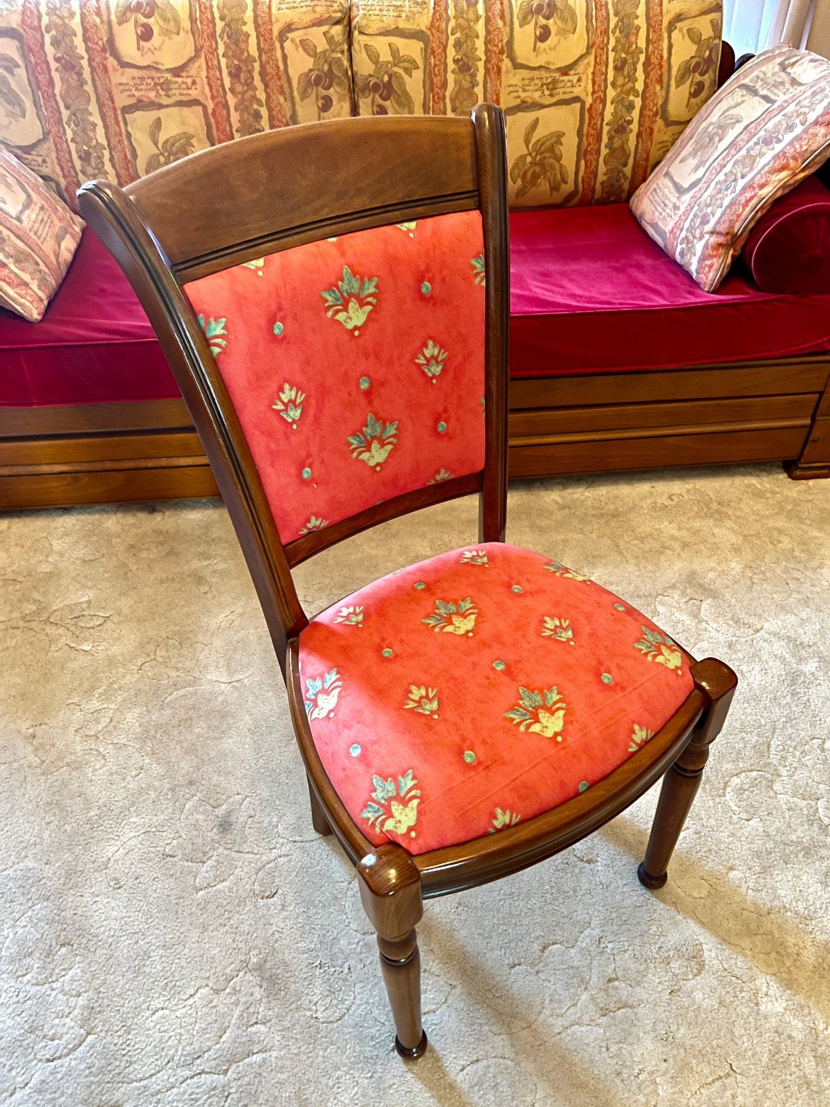 4 chaises vintage en bois massif, Antiquités & Art, Enlèvement