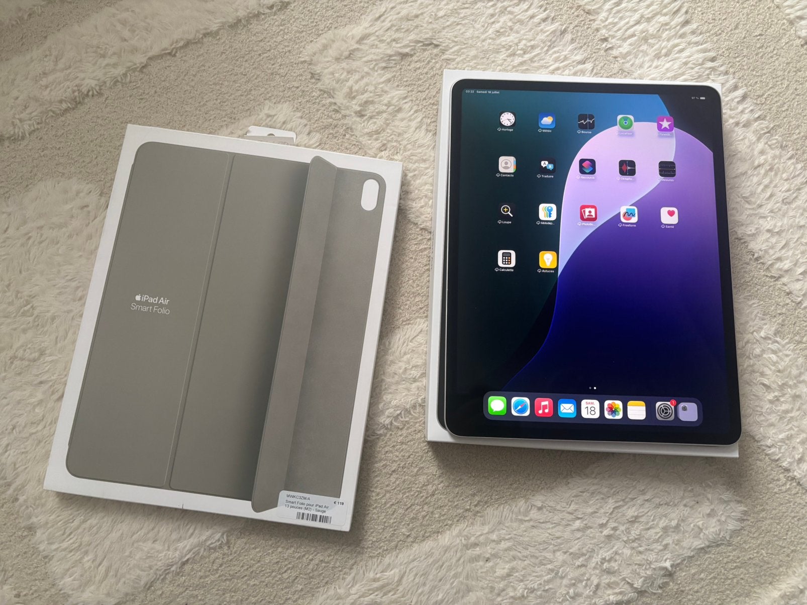 Ipad Air 13 M2 256Gb, Informatique & Logiciels, Apple iPad Tablettes, Enlèvement, Comme neuf