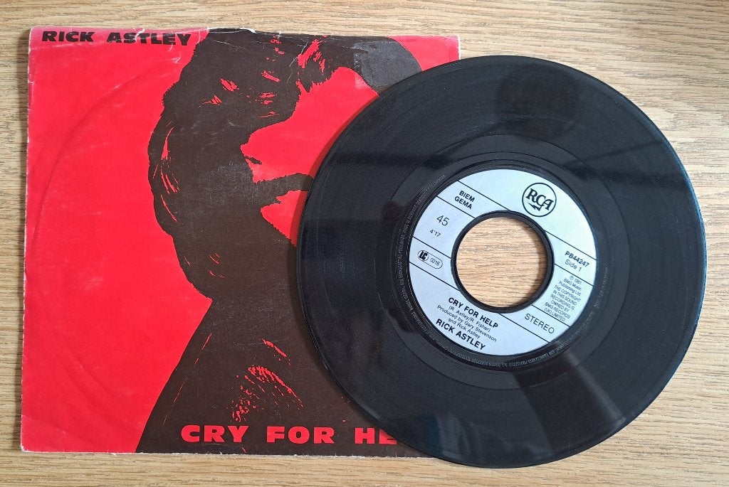 Rick Astley - Cry For Help, Gebruikt, Originele persing, 7 inch, Ophalen of Verzenden