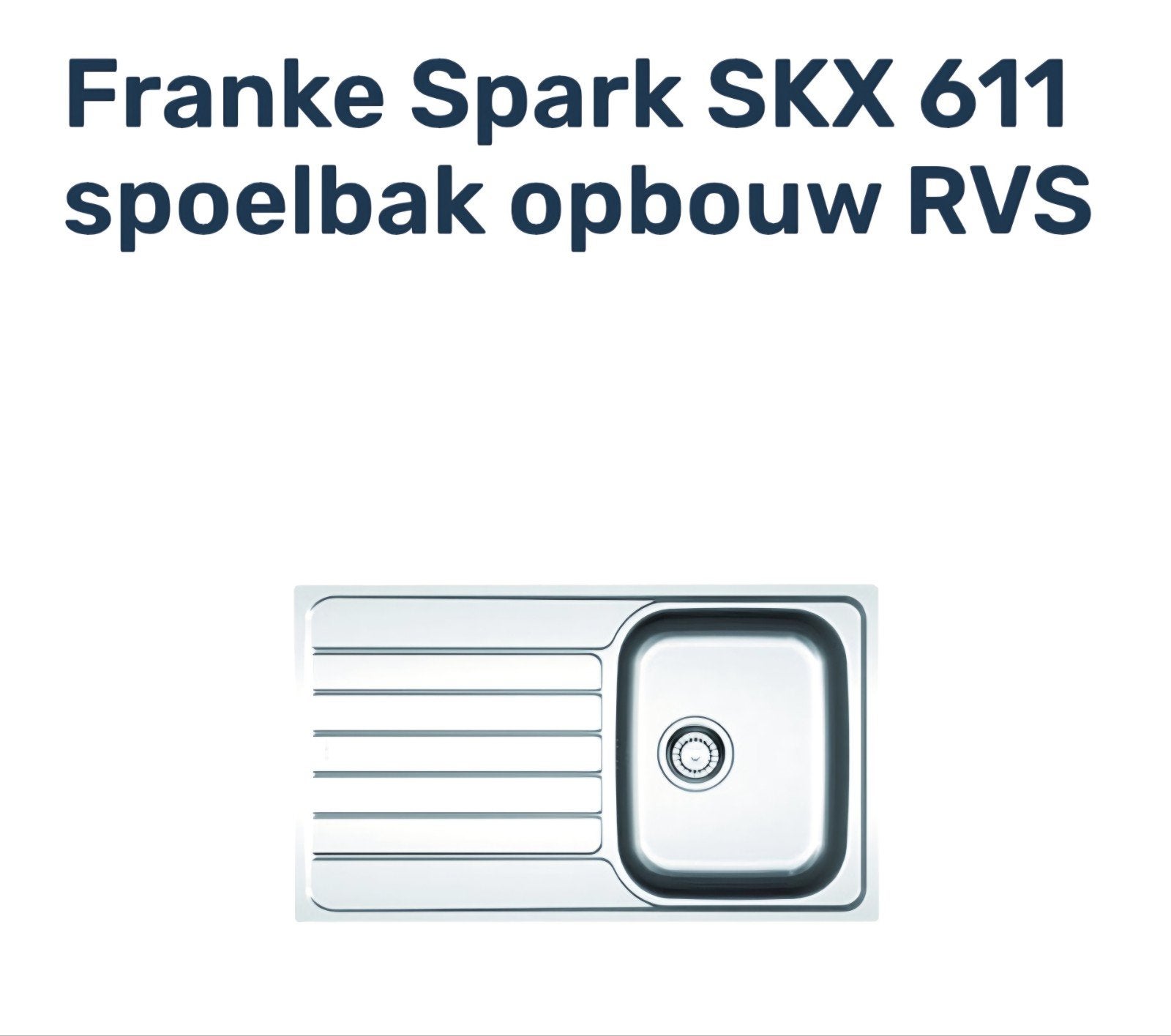 Spoelbak Franke opbouw RVS, Ophalen, Nieuw