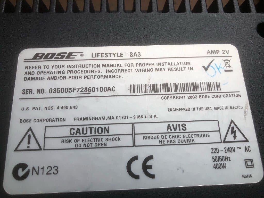 Bose SA3 versterker, Audio, Tv en Foto, Versterkers en Ontvangers, Ophalen of Verzenden, Gebruikt