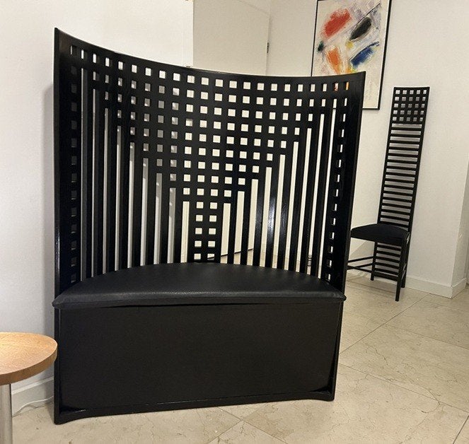 Willow 1 Chair Rennie Mackintosh design stoel Hill House, Ophalen, Stoel, Zwart, Hout