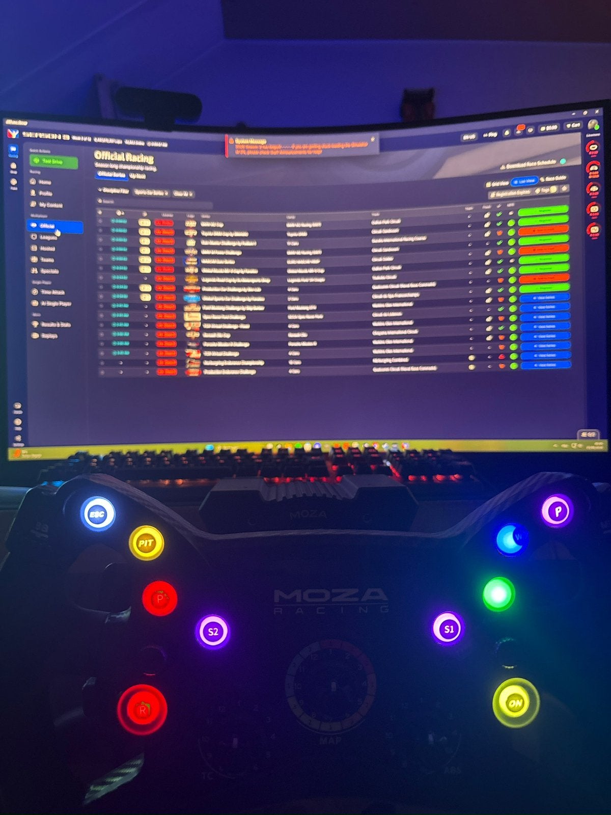 Setup simracing complet pc + double screen + moza r9+volant, Games en Spelcomputers, Spelcomputers | Overige, Zo goed als nieuw