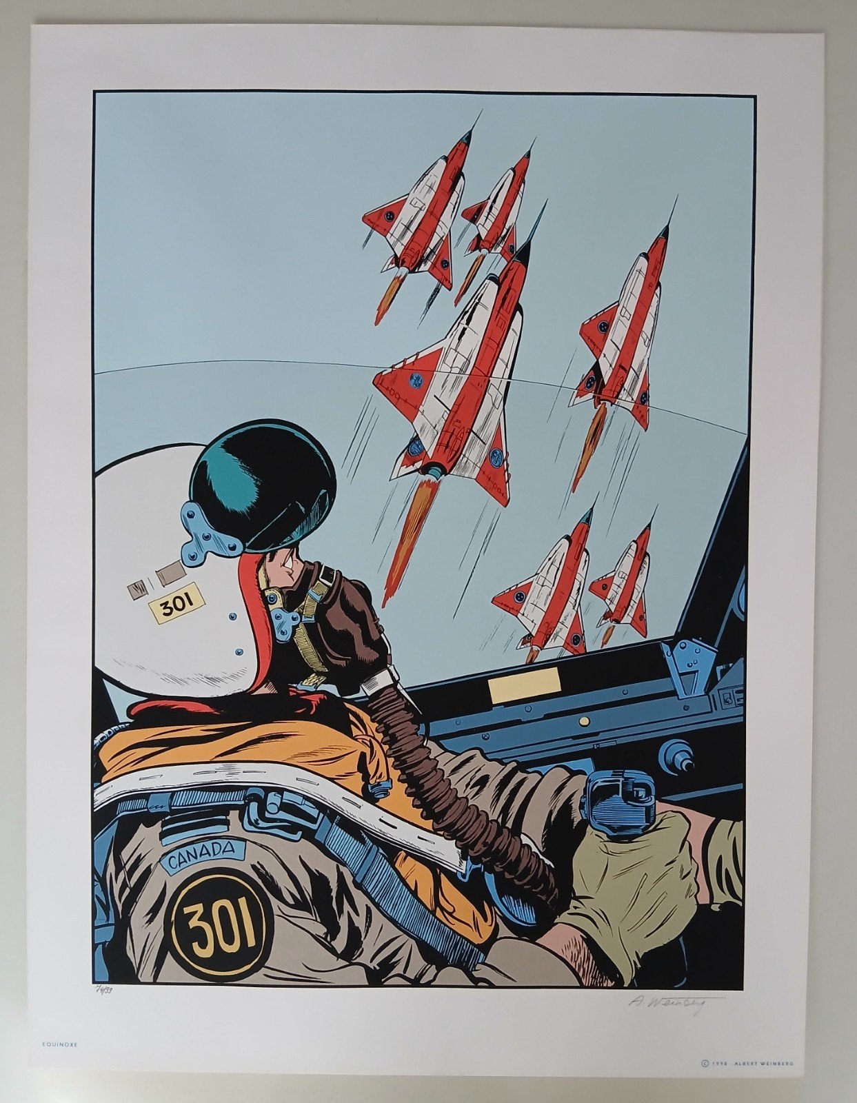 Sérigraphie Buck Danny, Sérigraphie, Enlèvement ou Envoi, Autres sujets, Numéroté